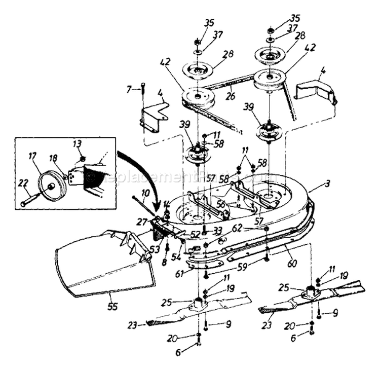 Page A Diagram and Parts List for 133K694G401 1993 Yard Man Lawn Tractor